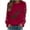 Red, variant on successthop St.Patricks Day Sweatshirt Womens Oversized Slash Shoulder Crewneck Tops Long Sleeve Pullover Streetwear