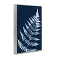 thumbnail image 4 of Stupell Industries Blue Fern Impression Botanical & Floral Painting Gray Framed Art Print Wall Art, 20 x 30, 4 of 10