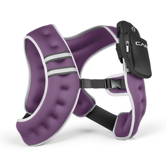 Chaleco lastrado CAP 3,5 kg reflectante morado para fitness