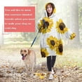 thumbnail image 4 of Sunflowers Blanket Hoodie Wearable Blanket Hoodie for Adults Sherpa All Patterns Oversized Sweatshirt Blanket with Pockets, 4 of 7