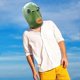thumbnail image 4 of Cute Funny Green Fish Mask Adult Latex Animal Full Head Mask Halloween Costume Cosplay Party Props, 4 of 5