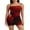 Red, variant on Raccmtaty Women's Bodycon Mini Dress Sleeveless Spaghetti Strap Cowl Neck Abstract Print Dress Casual Night Out Dress