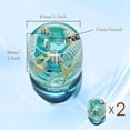 thumbnail image 3 of FONMY Mini Couple Toothbrush Holder Stand-Acrylic w/Nature Seashell Handmade Seascape Razor Holders Organizer for Bathroom Vanity Countertops Office Unique Gifts and Home Decoration,Sea Blue,Pack of, 3 of 6