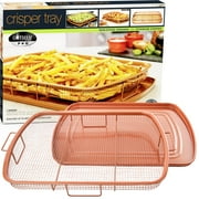 Gotham Steel Crisper Tray Air Frying Tray for Oven Nonstick Baking Tray 2  Pcs Set 12.5x9 