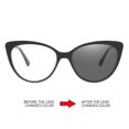 thumbnail image 2 of Gafas retro de ojo de gato con protección contra la luz azul, gafas de metal que cambian de color, gafas de cara simple a la moda que se pueden equipar con marco de gafas de ojo de gato para miopía, 2 of 5