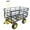 Yellow+Black, variant on Steel Garden Cart with Easy-Grip Handle,Outdoor Lawn Wagon with Removable Sides for Beach Lawn Yard,Heavy-Duty 500 Pound Capacity,Dark Green