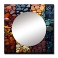 thumbnail image 2 of Designart "Spiritual Stones Of euphony II" Spiritual Stone Square Mirror For Wall Decor - Large Multi-Color Square Mirror Printed Wall Decor - Traditional Square Living Room Mirror, 2 of 5