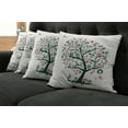 thumbnail image 5 of Ambesonne Christmas Throw Pillow Cover 4 Pack, Tree Ornaments Gifts, 20", Vermilion and Green, 5 of 5