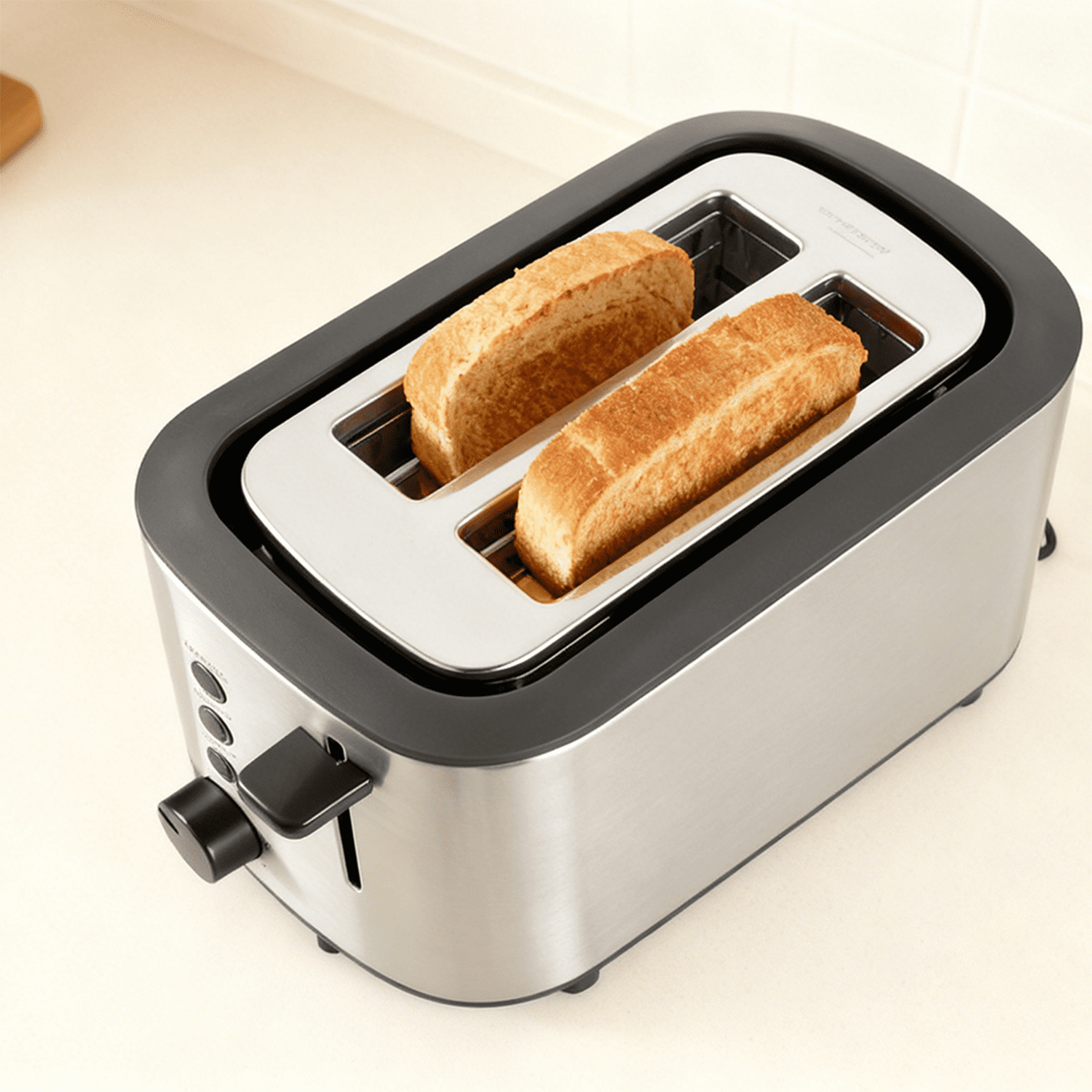 Kitchenette Appliances 2-Slice Toaster, Stainless Steel with Pop-Up