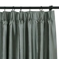 thumbnail image 3 of TWOPAGES 100% Dupioni Silk 26 W X 84 L Inch Pinch Pleat Curtain Light Filtering Drape for Kitchen, 1 Panel, Grey, 3 of 6