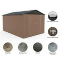 thumbnail image 2 of TROPOW Storage Shed 8x10 FT Metal Shed Galvanised Steel Garden Shed with Lockable Doors Outdoor Waterproof Shed for Bike Storage, Tool Storage, Temporary Storage, 2 of 7