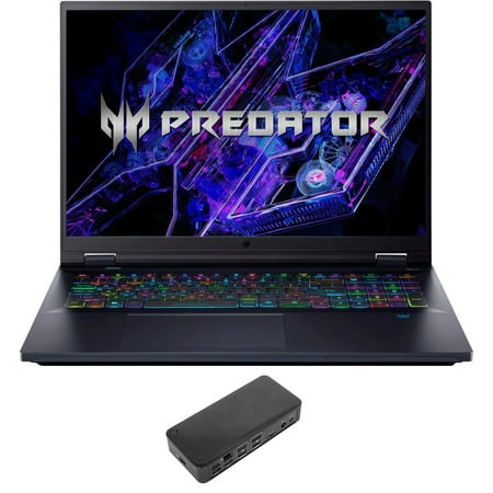 Acer Predator Helios 18 Gaming/Entertainment Laptop (Intel i9-14900HX 24-Core, 18in 250 Hz Wide QXGA (2560x1600), GeForce RTX 4090, 32GB DDR5 5600MHz RAM, Win 11 Home) with USB-C Dock