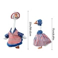 thumbnail image 3 of HaCpiu Striped Stars Porch Goose, 17" Easter Royal Blue Porch Goose Clothes with Top Hat, Gooses Statue Clothes for Spring Lawn Outdoor Decorations, 3 of 6