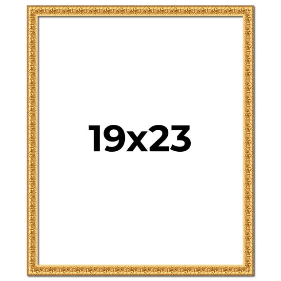 19x23 Frame Gold Real Wood Picture Frame Width 1 inches | Interior Frame Depth 0.5 inches | Edwina