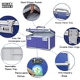 thumbnail image 4 of Large Capacity Combination Locking Medicine Box with Portable Storage Case, 38x 22x 24cm, Childproof Medication Lock Organizer, Lockbox for Secure Cash, ID Documents (BLUE), 4 of 7