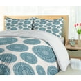 thumbnail image 5 of Ambesonne Oriental Duvet Cover Set, Circles Motifs Elements, 2-Calking, Pale Eggshell Slate Blue, 5 of 7