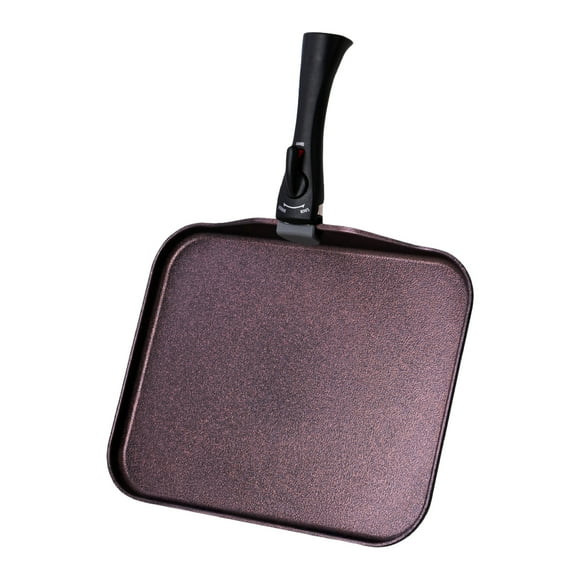 Sartén Comal Amatista Rectangular Multiusos con Mango Desmontable y compatible con Inducción