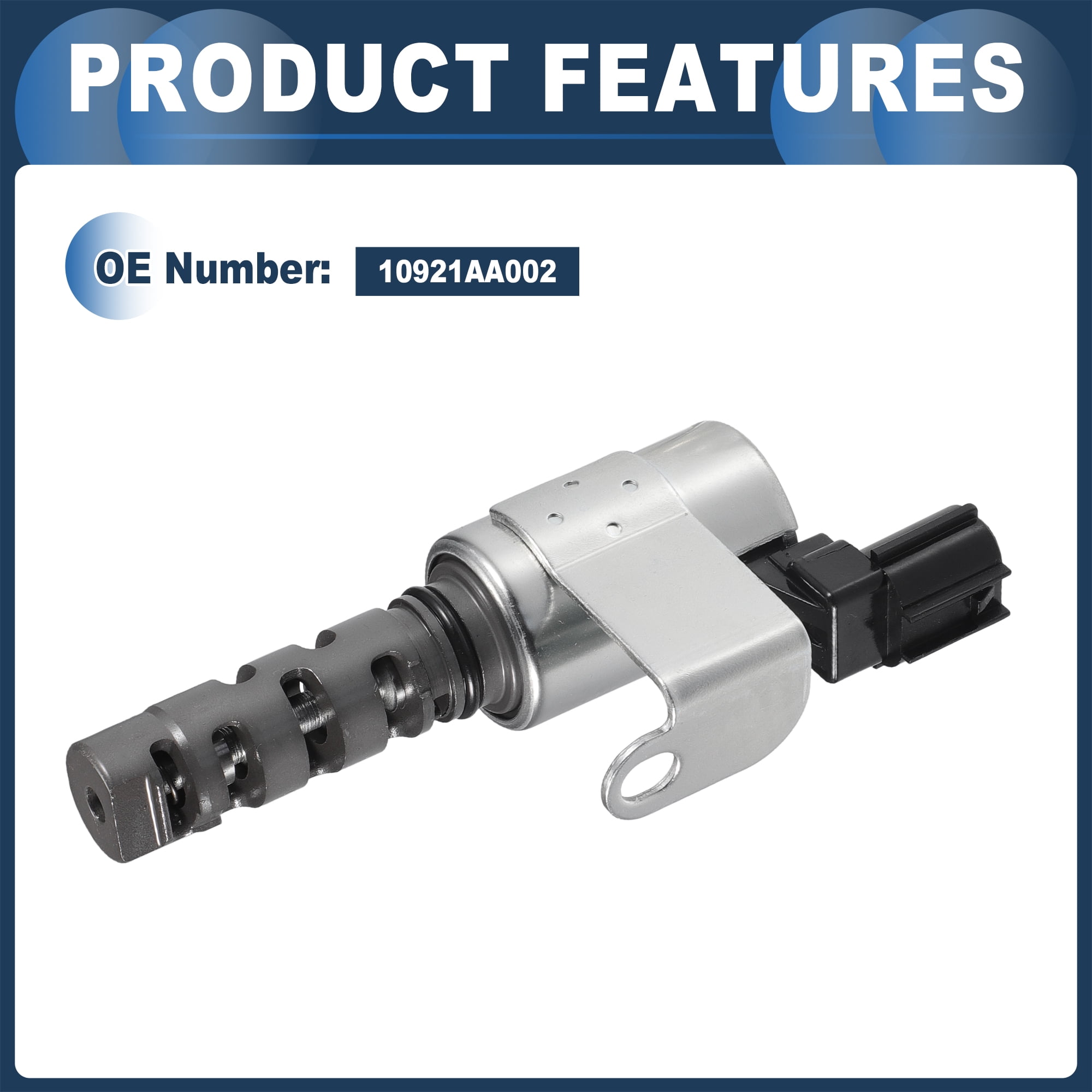 Engine Variable Valve Timing VVT Solenoid, No.10921AA002 for Subaru Impreza WRX STi Silver Tone, 2 Pcs
