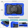 thumbnail image 6 of ELEHOLD Rugged Case for Samsung Galaxy Tab A11 2025,8.7-inch, Three-Layer Protection with Screen Protector Portable Folding Handle Grip 360° Rotating Kickstand Bracket Shockproof Cover,Blue, 6 of 8