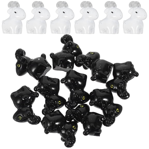 WHAMVOX Set of 20 Mini Resin Goat Figurines Small Sheep Statues for Dollhouse Decor Landscape Miniature Animal Ornaments