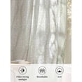 thumbnail image 6 of Sheer Curtains 63 Inch Length, Sage Green Semi Sheer Curtains Light Filtering Window Treatment, Vintage Elegant Abstract Art Privacy Voile Drapes for Living Room Bedroom 52x63 Inch, 6 of 7