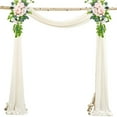 thumbnail image 6 of Multifunction Voile Window Scarf, Polyester-Cotton Blend, Solid Color, Light Filtering, for Home Window, Event Decoration, Party Wedding, Canopy Bed, Machine Washable, 6 of 6