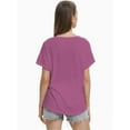 thumbnail image 4 of Women's Short Sleeve V-Neck T-Shirt with Pocket - Casual Summer Tops, Basic Tee, 4 of 4