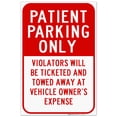 thumbnail image 1 of Patient Parking Only Red Sign, Board, 24x36 Corrugated Plastic, 1 of 7