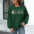 thumbnail image 3 of Waffle Christmas Sweatshirt Womens Christmas Tree Printed Crewneck Sweaters Pullove Loose Casual Shirts Holiday Long Sleeve Tops Xmas Gifts, 3 of 6