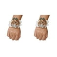 thumbnail image 1 of Bewildely Ramillete de muñeca hecho a mano y ligero con flor nupcial decorativa para dama de honor de tela Type3 NO3, 1 of 6