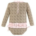 thumbnail image 2 of Hudson Baby Girls Rashguard Toddler Swimsuit, Leopard, 3T, 2 of 2