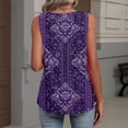 thumbnail image 6 of Iaqnaocc Womens Tank Tops 2026 Summer Sleeveless Loose Fit Western Ethnic Style Pleated T Shirts Casual Basic V Neck Tops for Women Trendy Shirts Purple XL, 6 of 6