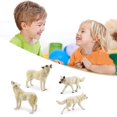 thumbnail image 2 of OUSITAID 5pcs Realistic Wolves PVC Desktop Ornaments Lovely Educational Animals Model Toys for Living Room Desktop Decoration, 2 of 8