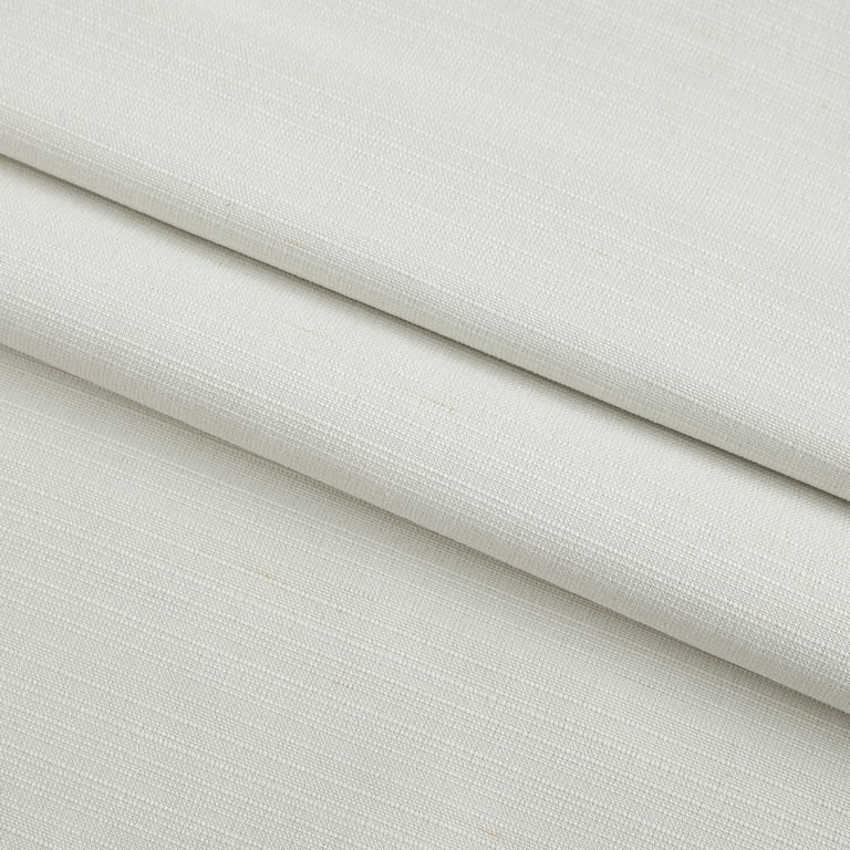 SUN+BLK Ivory 100% Blackout Linen Curtain Set, 2 Panel photo 5