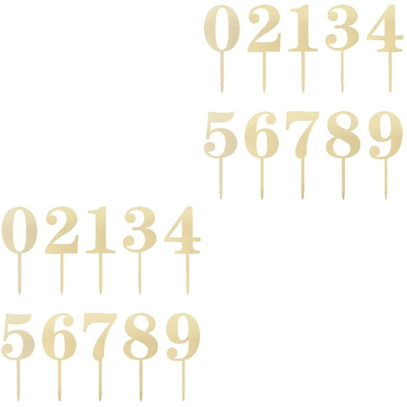 Raindrops 40 Pcs Cake Toppers 0-9 Number Cake Topper Acrylic Cake Topper Happy Birthday Cake Decorations