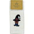 thumbnail image 6 of Serafina Home Halloween Fingertip Bathroom Towels Set of 2 – Cotton with Embroidered Witch Shoes & Cat Design – 12" x 18" Soft and Absorbent– Festive Fall Bathroom and Kitchen Decor, 6 of 8
