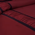 thumbnail image 3 of 7-Piece Red and Navy Ruffled Comforter Set with Shams, Pillows & Bed Skirt，Queen, 3 of 4
