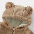 thumbnail image 4 of Maqroz Kids Fleece Teddy Bear Jackets with Ear Hood Cute Boys Girls Zip Up Winter Coats Warm Fuzzy Long Sleeve Toddler Clothes with Pockets for Cold Weather Outerwear, Sizes 2-8, 4 of 4