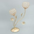 thumbnail image 2 of Candelabro Zulema Sostenedor de Vela de Cristal Oro, 2 of 8
