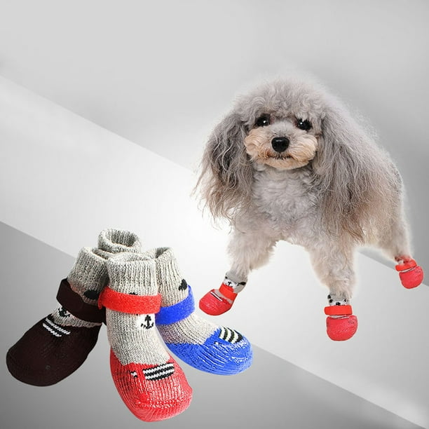 Pet Socks Shoes Outdoor Indoor Non slip Shoes Sole for Cats Dogs Color L Specification blue Walmart
