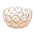 thumbnail image 2 of Luxcidy Crystal Votive Candle Holders Tealight Candle Holders Crystal Bowl Candle Stands Decorative Jewel Candle Centerpiece for Table Centerpieces Wedding Party Home Decor Holiday(Gold), 2 of 6