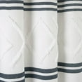 thumbnail image 6 of Urban Diamond Stripe Woven Tufted Eco-Friendly Recycled Cotton Shower Curtain Blue Single 72X72, 6 of 11