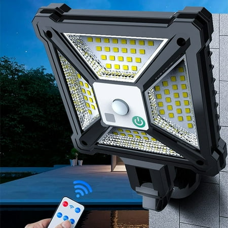 

AaSFJEG Appreciation Gifts Solar Lights Outdoor Super Bright Remote Control Motion Sensor Solar Lights IP65 Waterproof 88 LED/3 Modes Security Wall Lights For Fenced Courtyard Garden Yard Gate