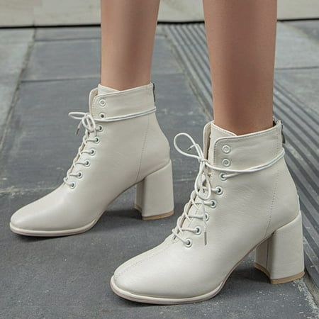 

KEUSN Zipper Short Breathable High Fashion Heels Shoes Boots Retro Women s Women s Boots