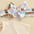 thumbnail image 4 of Shadoumai Baby Girl Easter Outfit 6-9 Months Rabbit Tops Egg Easter Day Casual T-Shirt and Shorts Set 2pc Children's Suit, 4 of 7