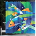 thumbnail image 4 of Ambesonne Abstract Art Shower Curtain, Fishes Underwater, 69"Wx75"L, Multicolor, 4 of 5