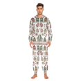 thumbnail image 3 of FORMRS Onesies Pajama for Adults Unisex Hoodie Winter Jumpsuit One Piece Sleepwear, Sizes S-2XL, Green Nordic Christmas House, 3 of 7