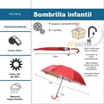 thumbnail image 2 of Sombrilla Infantil con Sistema Semiautomático y Filtro UV Color Rojo Incluye Silbato, 2 of 5