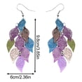 thumbnail image 3 of YYKihy 1 Pair Dangle Earrings Long Hanging Metal Drops For Women Lightweight Layered Dangling Leaves, 3 of 8