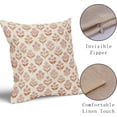 thumbnail image 4 of Spring Floral Easter Block Print Pillow Covers 18x18 Inch Set of 2, Pink Yellow Blue Purple Flower Holiday Decorative Throw Pillowcases Outdoor Farmhouse Cushion Covers Sofa Couch Bed Decor, 4 of 6